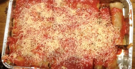 Каннелони с котлетным фаршем