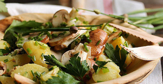 Салат из картофеля с шампиньонами