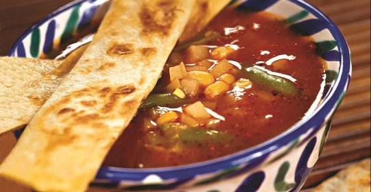 Мексиканский суп с тортильями