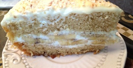 Банановый торт со сгущенкой «Воздушный»