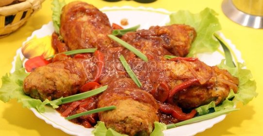 Рулет из печени с яблоками