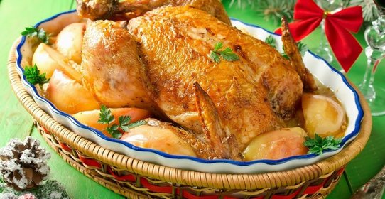 Курица с яблоками в сливочном соусе