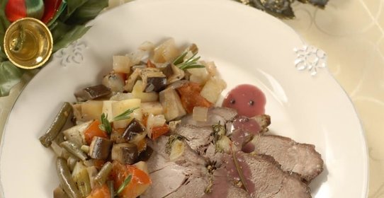 Баранина с овощами