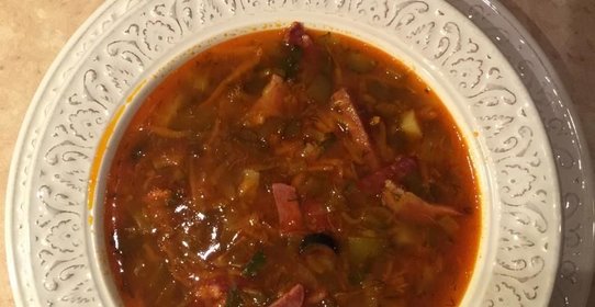 Солянка мясная из колбасных изделий