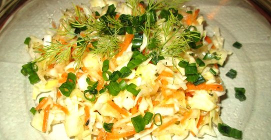 Салат из белокочанной капусты