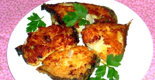 Стейк зубатки в мультиварке