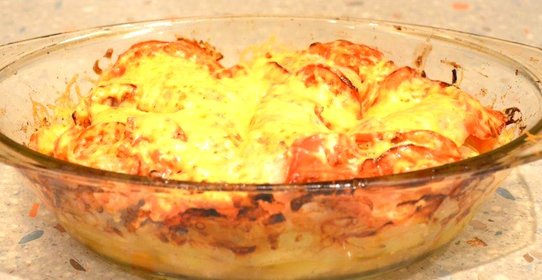 Картошка с крылышками печеная