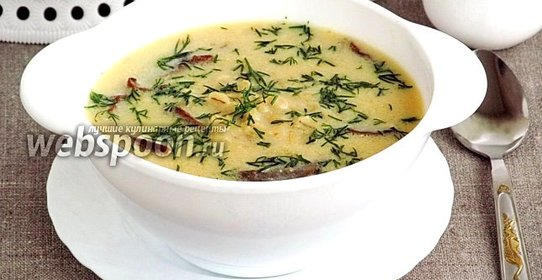 Суп из перловой крупы с грибами и лимонным соком