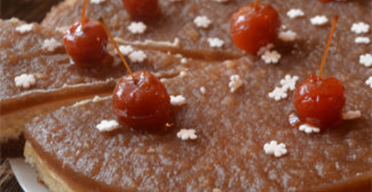 Творожно-яблочный торт