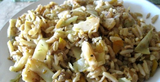 Цветная капуста с луком