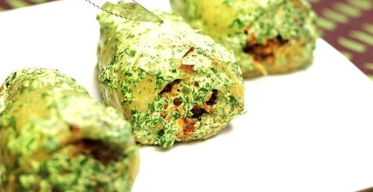 Перец, фаршированный сыром и гречкой