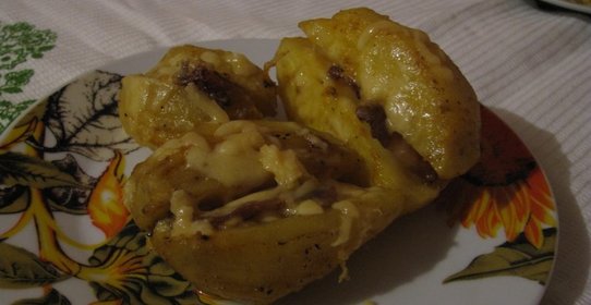 Картошка с беконом По-сельски в микроволновке