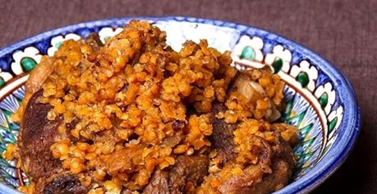 Баранина с чечевицей