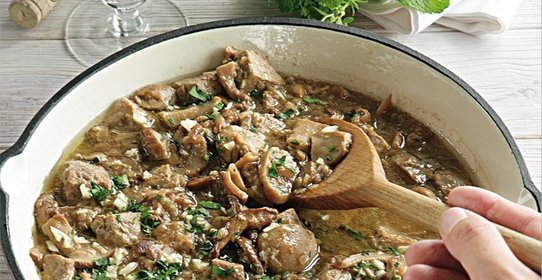 Рагу из телятины с грибами