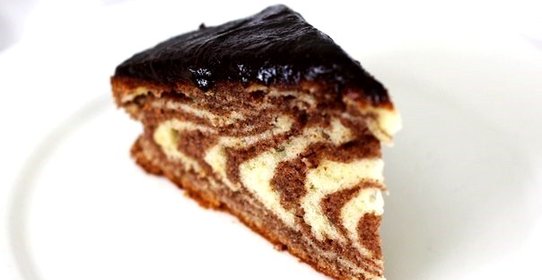 Торт «Зебра» с глазурью