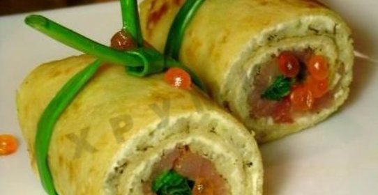Рулетики из блинов с начинкой