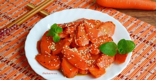 Морковь в медовой глазури.