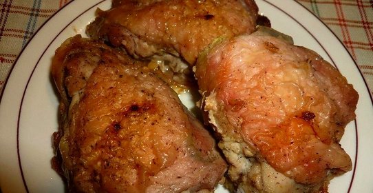 Куриные бедрышки с чесночком и лимонным соком