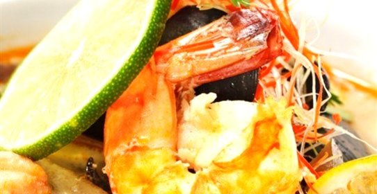 Солянка с креветками