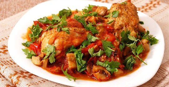 Масляная курица с рисом