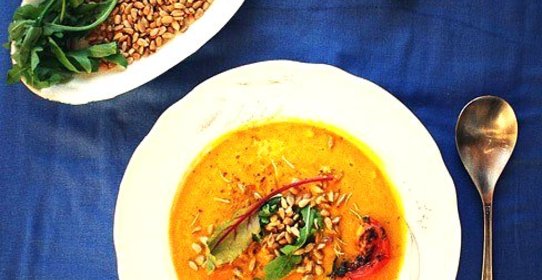 Крем-суп из запеченной тыквы