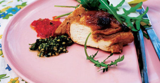 Запеченная курица с сальсой