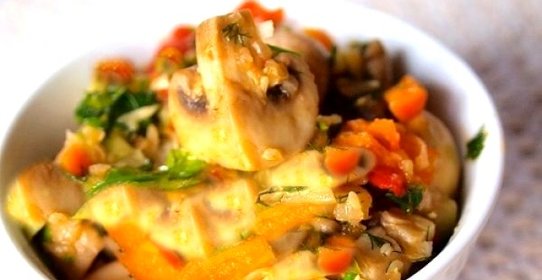 Овощное рагу с шампиньонами