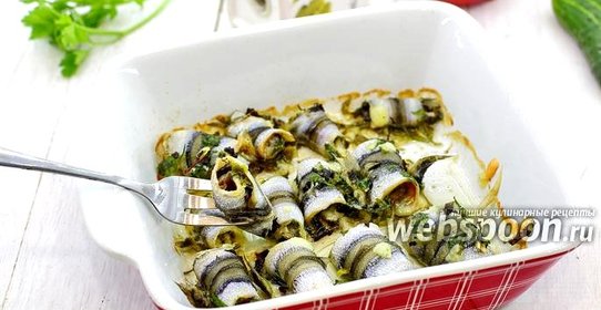Рулетики из мойвы в духовке