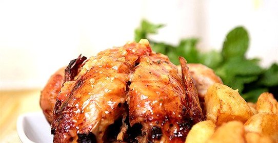 Жареный цыпленок с розмарином