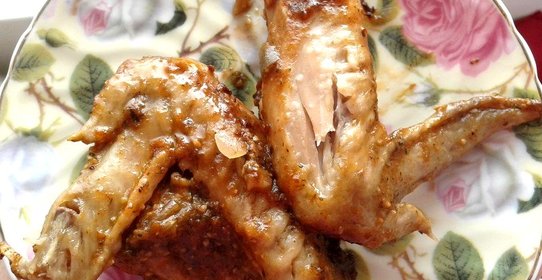 Куриные крылышки запеченные в сухой горчице