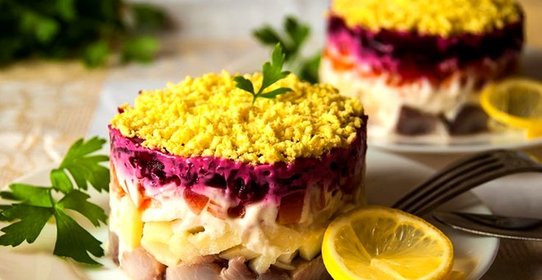 Диетическая селедка под шубой