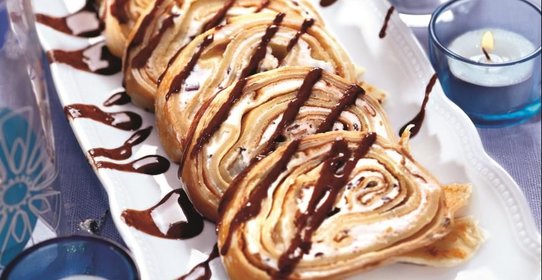 Блинчатый рулет с шоколадом