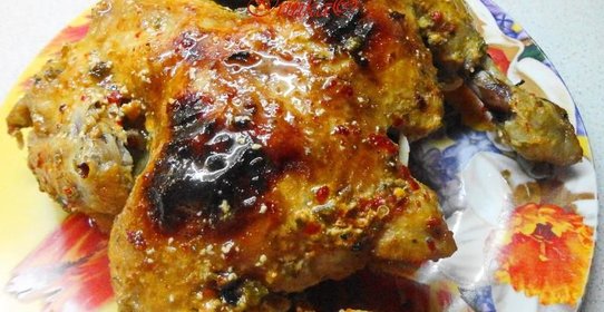 Пряный цыпленок в сметане запеченный в рукаве