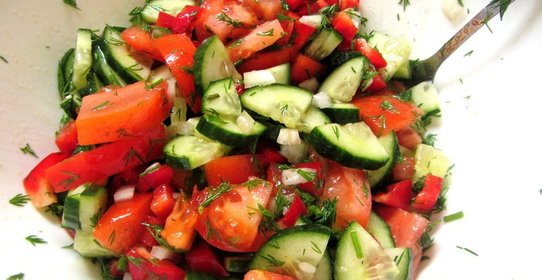 Легкий овощной салат
