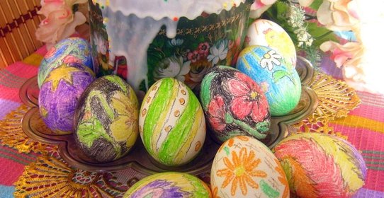 Расписные пасхальные яйца