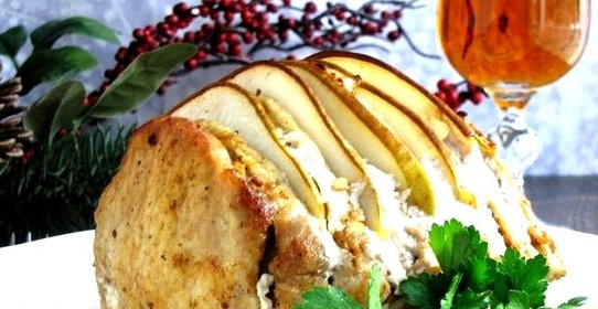 Свинина запеченая с грушами