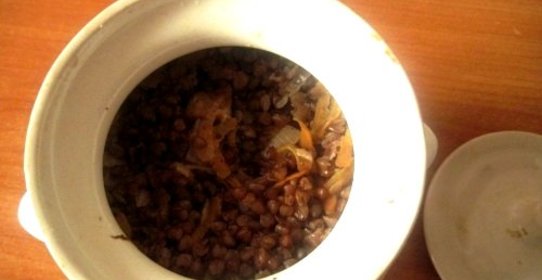 Свинина с гречкой в горшочке