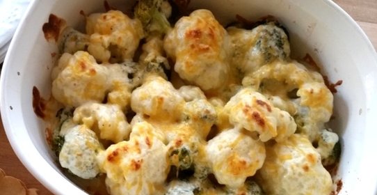 Гратен из цветной капусты и брокколи