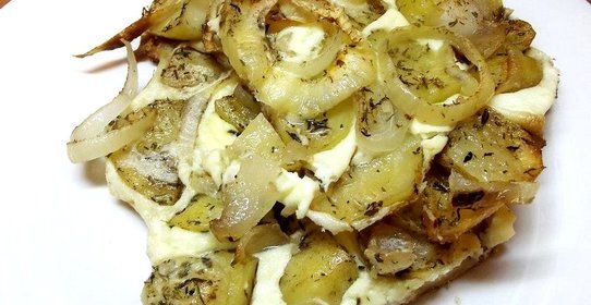 Картофель с омлетом