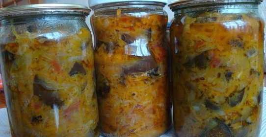 Солянка с баклажанами и капустой