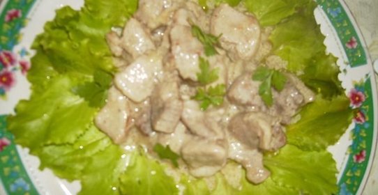 Жареная свинина с луком по-домашнему