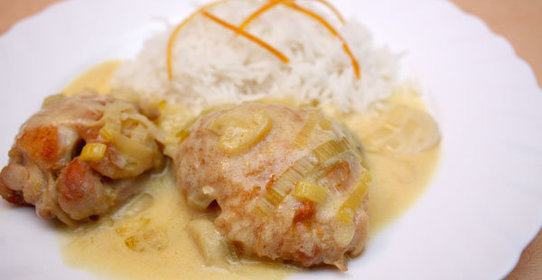 Цыпленок в апельсиново-сметанном соусе