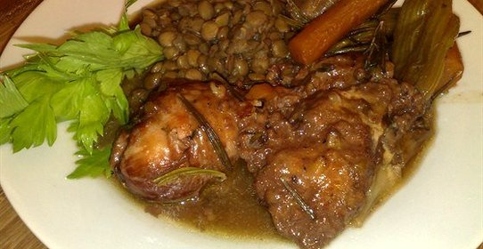 Курица в вине