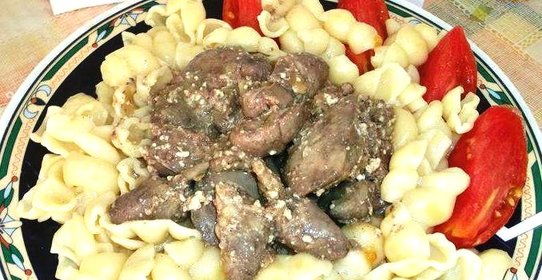 Куриная печень с сердцами