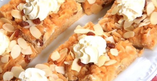 Абрикосово-апельсиновое песочное пирожное с миндалем