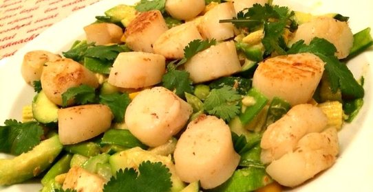 Тайское рагу с гребешками