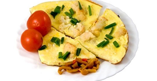 Цветная капуста в омлете