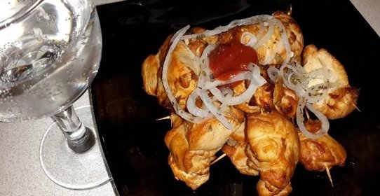 Шашлык из куриной грудки в духовке