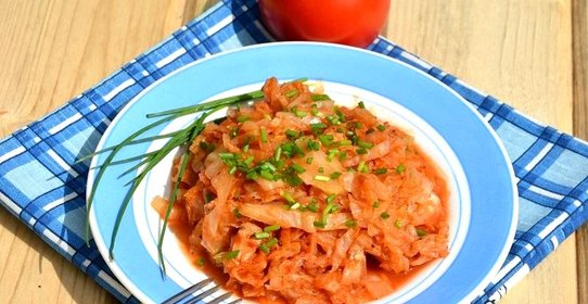 Тушеная капуста в микроволновке