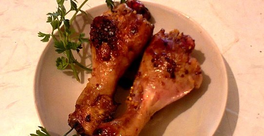 Куриные ножки в горчично-соевом соусе